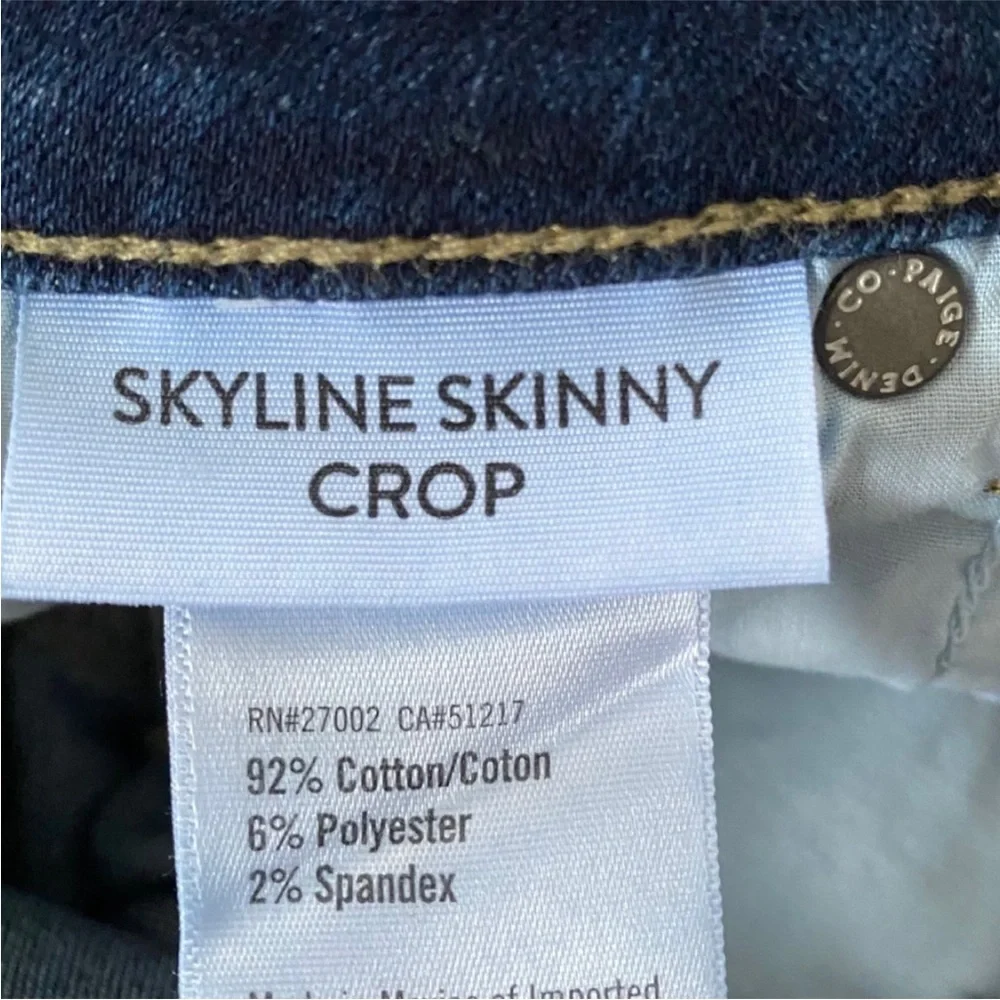 Paige skyline skinni crop jeans